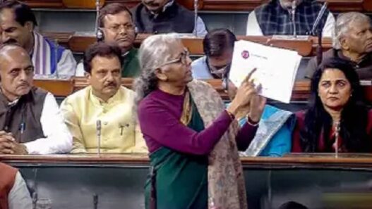 Nirmala Sitharaman in parliament