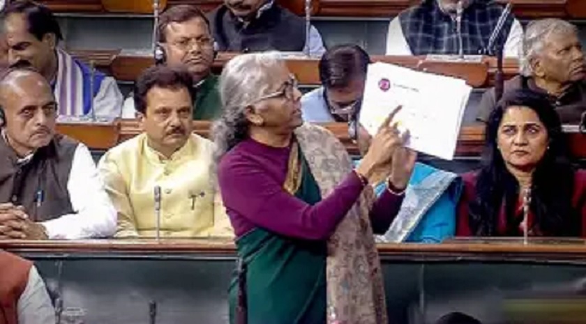 Nirmala Sitharaman in parliament