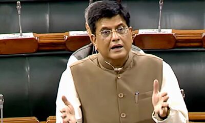 Piyush Goyal in parliament