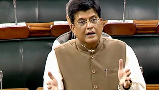 Piyush Goyal in parliament