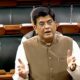 Piyush Goyal in parliament