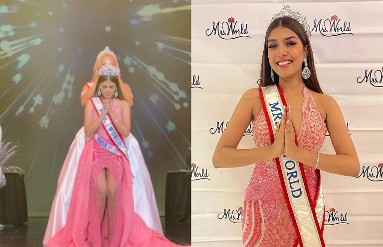 Sargam Kaushal won the title of Mrs. World 2022