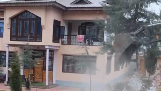 bulldozer fired at terrorist commander Aamir Khan house