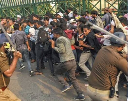 Lathicharge on BSSC Canditates