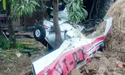 Plane collided with the dome of the temple