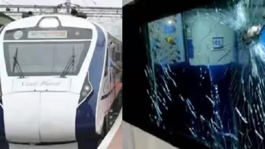 Stone pelting on Vande Bharat Express in Bihar
