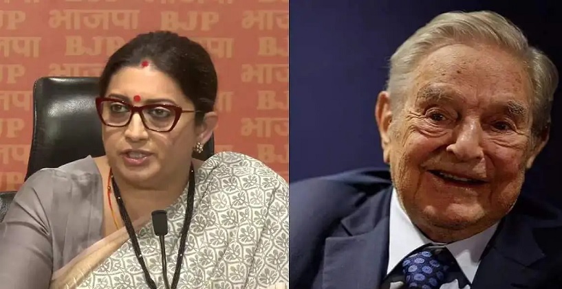 Smriti Irani targeted George Soros