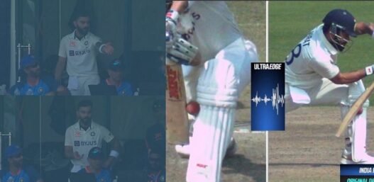 Virat Kohli looked unhappy with the decision of dismissal