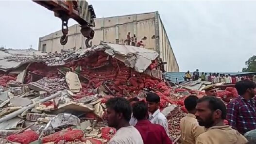 Cold storage building collapses in Sambhal