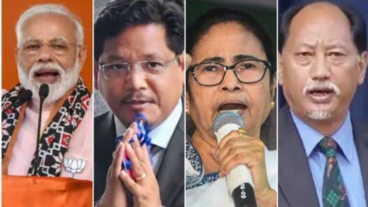 Counting of votes in three north-eastern states