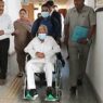 Lalu Yadav reached the court on a wheelchair