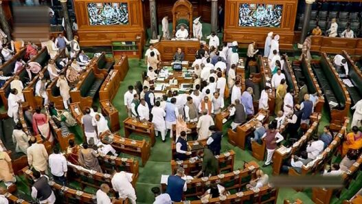 uproar in both houses of Parliament