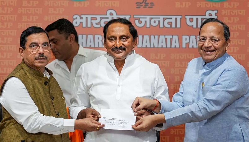 Former Andhra Pradesh CM Kiran Reddy joins BJP