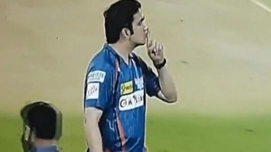 Gautam Gambhir gesture to RCB fans
