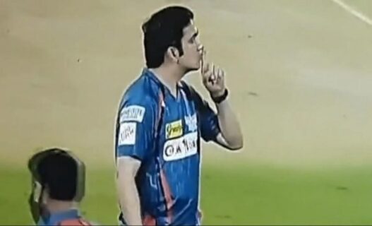 Gautam Gambhir gesture to RCB fans