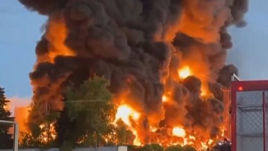 Ukrainian drone targeted fuel storage center