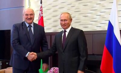 Belarus President Alexander Lukashenko meeting with Russian President Vladimir Putin