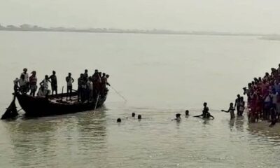 Boat capsized in river Ganges