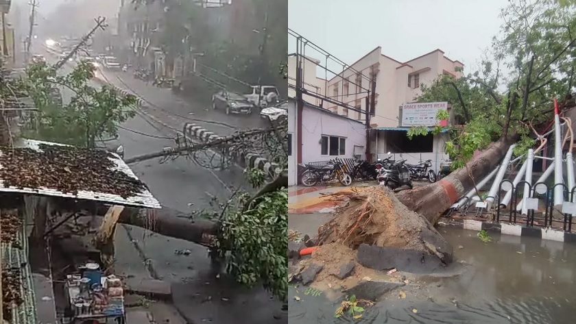 Electricity crisis due to strong storm and rain in Lucknow