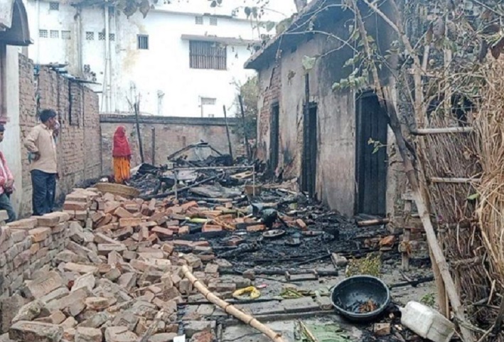 Fierce fire in the house in Muzaffarpur