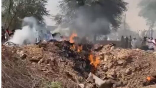 MiG-21 fighter jet plane crash