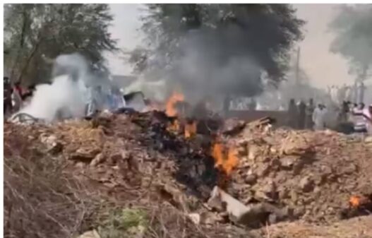 MiG-21 fighter jet plane crash