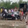 bihar governors vehicle stuck in mud