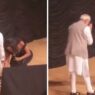 Singer Mary Milben touches PM Modi feet