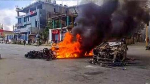 Violence erupted again in Manipur
