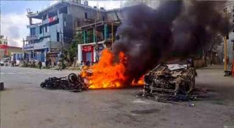 Violence erupted again in Manipur