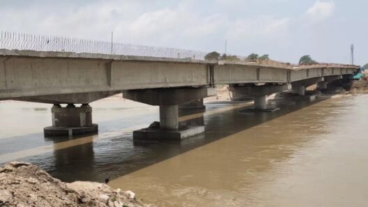 four lane bridge on Machhu river collapsed