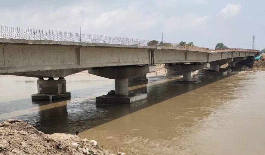 four lane bridge on Machhu river collapsed