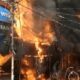 A fierce fire broke out in two showrooms in Jhansi