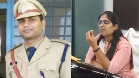 Commandant Manish Dubey with SDM Jyoti Maurya