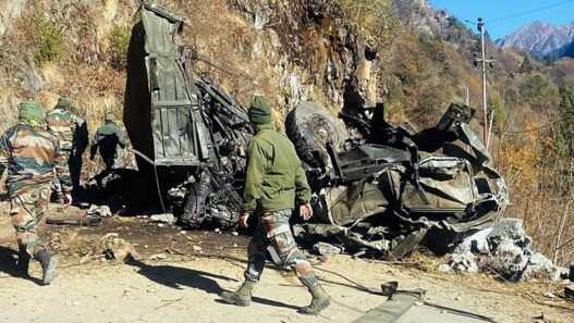 Army truck fell into a deep gorge Ladakh