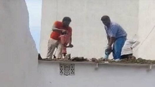 The house of the accused of raping an innocent was demolished in Satna