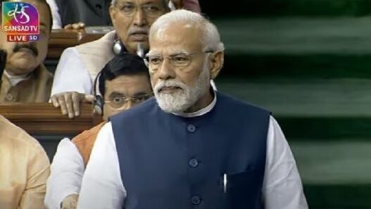 pm modi in lok sabha today