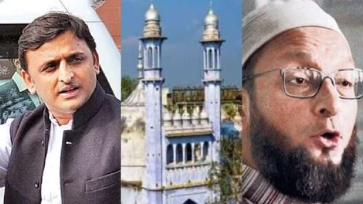 Akhilesh Yadav and Asaduddin Owaisi