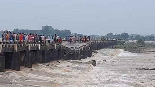 Bridge built on Barnar river in Jamui caved in