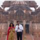 British PM worshiped at Akshardham temple with his wife