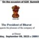 'President of bharat' used in G20 dinner invitation