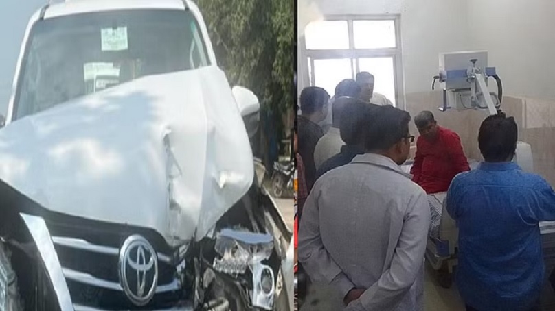 UP Minister Ashish Patel has an accident