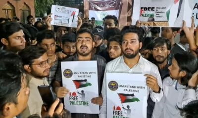 AMU students took out a march in support of Palestine