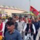 Akhilesh Yadav in PDA cycle yatra in Lucknow