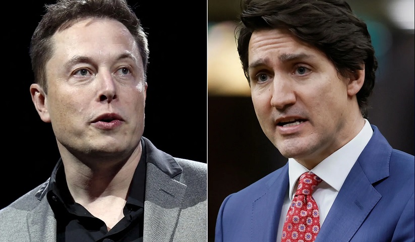 Elon Musk angry at Justin Trudeau