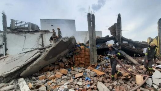 Four killed, five seriously injured in explosion in soap factory in Meerut today