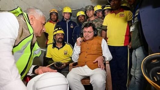 CM Pushkar singh dhami talked to trapped workers by Microphone