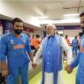 PM Modi in the dressing room of Team India