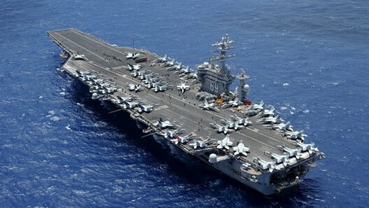 USS Eisenhower aircraft carrier deployed in the Gulf of Oman