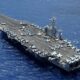 USS Eisenhower aircraft carrier deployed in the Gulf of Oman